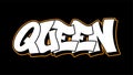 Graffiti style lettering text design